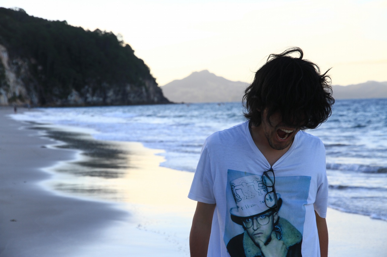 ニュージーランドの砂浜