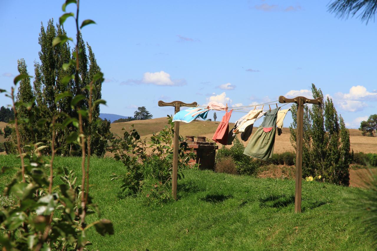 ニュージーランド・ホビット村の洗濯物