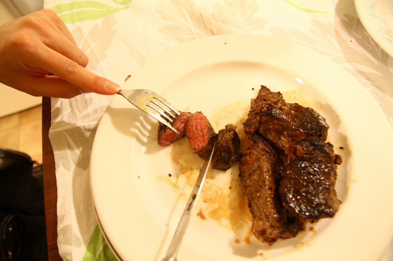 ニュージーランドでステーキ