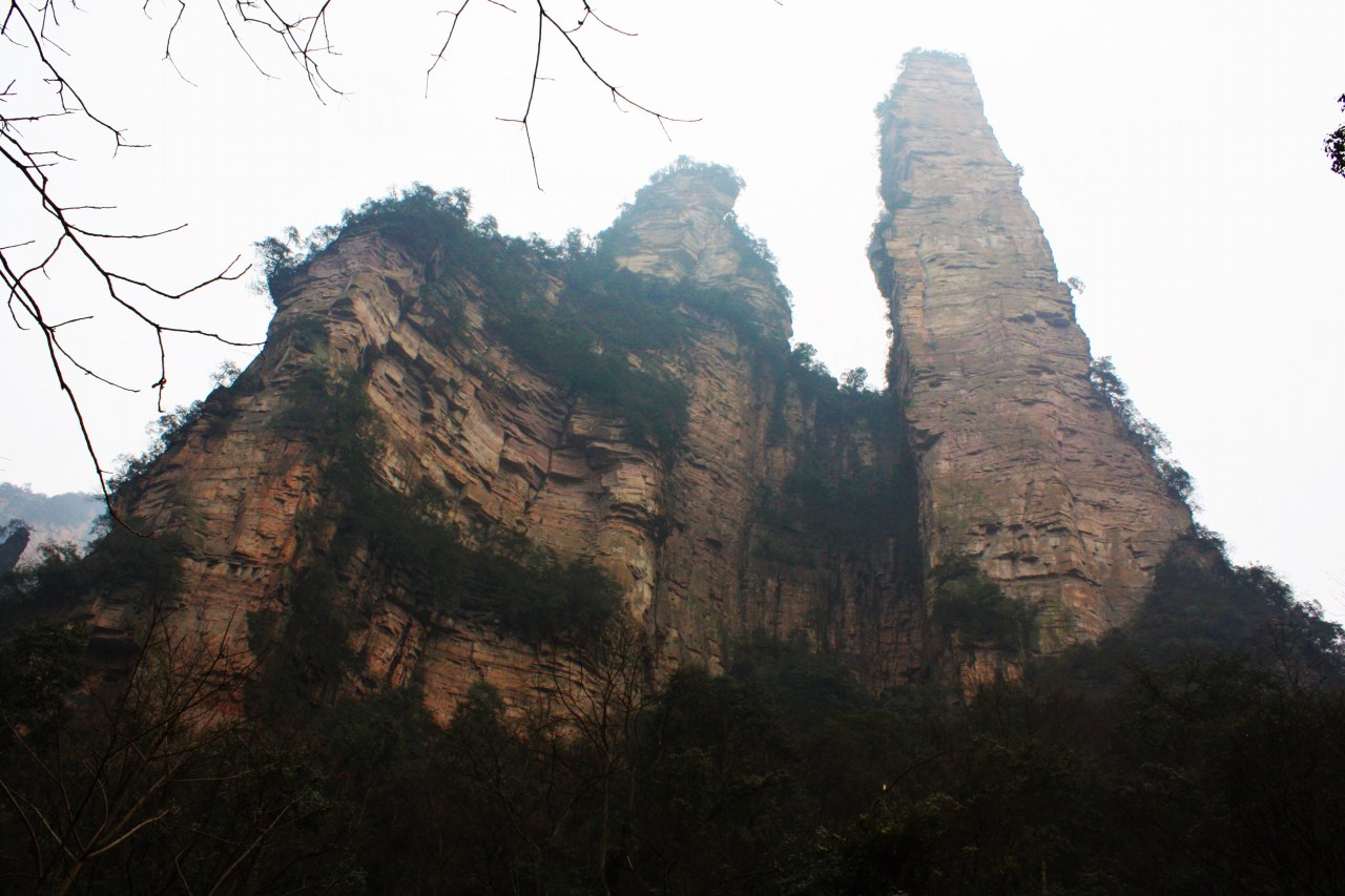 武陵源風景名勝区の張家界国家森林公園の奇岩