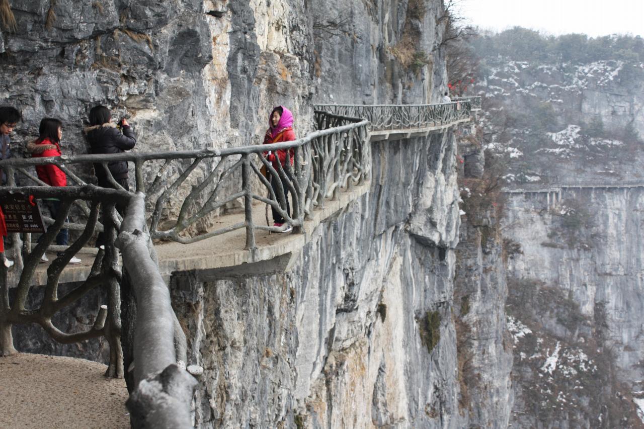 張家界・天門山 恐怖の遊歩道