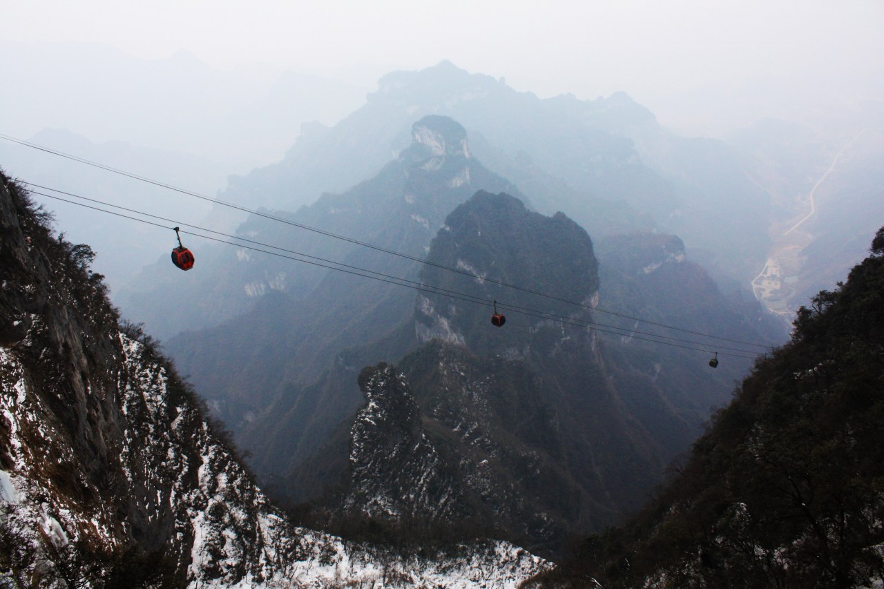 張家界・天門山 恐怖のロープウェイ