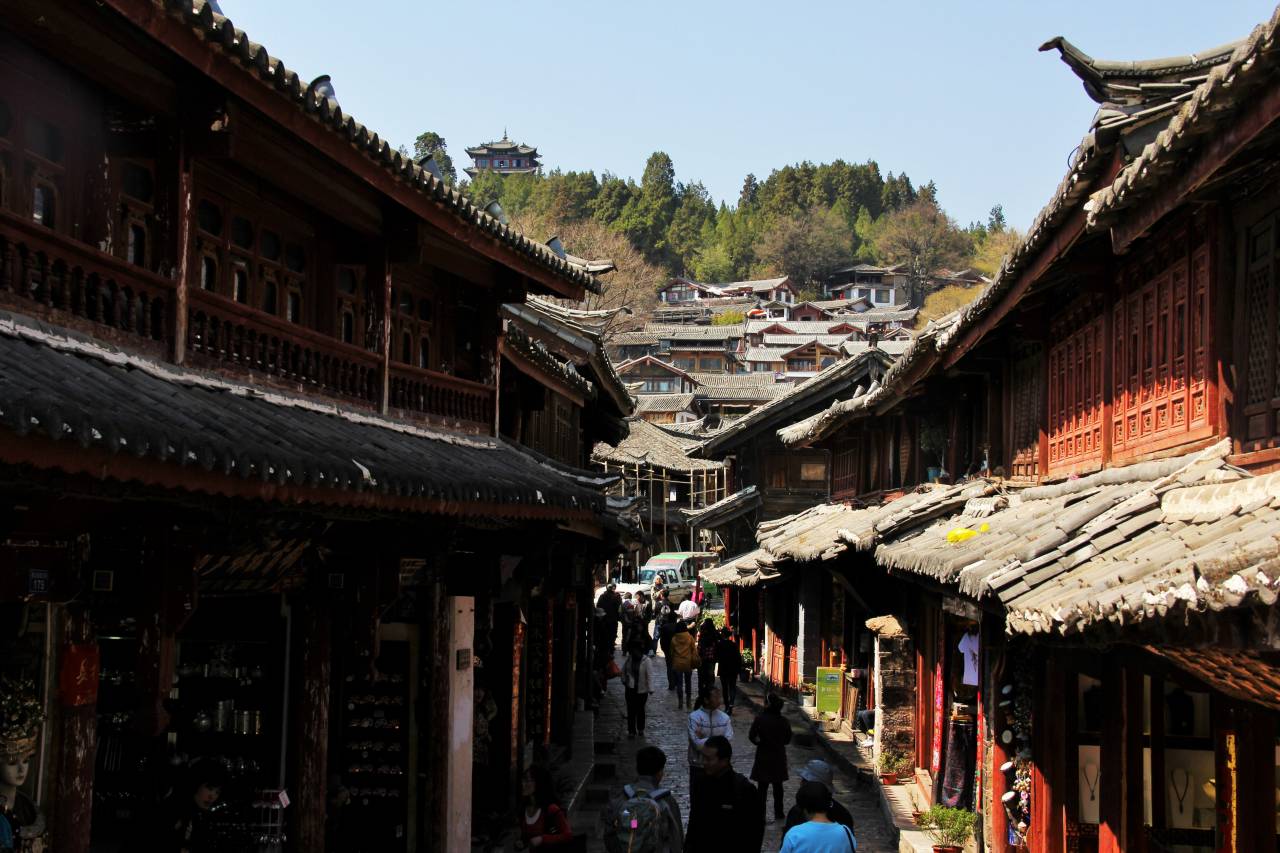 雲南省・麗江古城の街並み