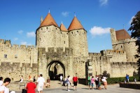 カルカッソンヌの城壁の絶景、フランスの観光スポット