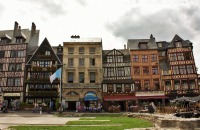 ルーアンの街並みの絶景、フランスの観光スポット