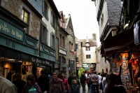 モンサンミッシェルの街並みの絶景、フランスの観光スポット