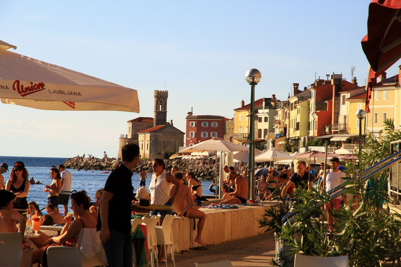 スロヴェニア・ピランの街並み