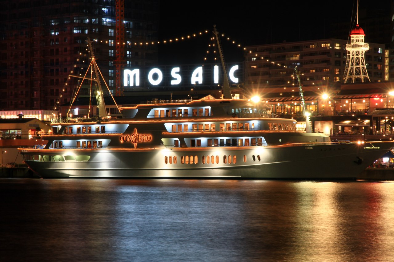 神戸・ハーバーランドの神戸コンチェルトの夜景