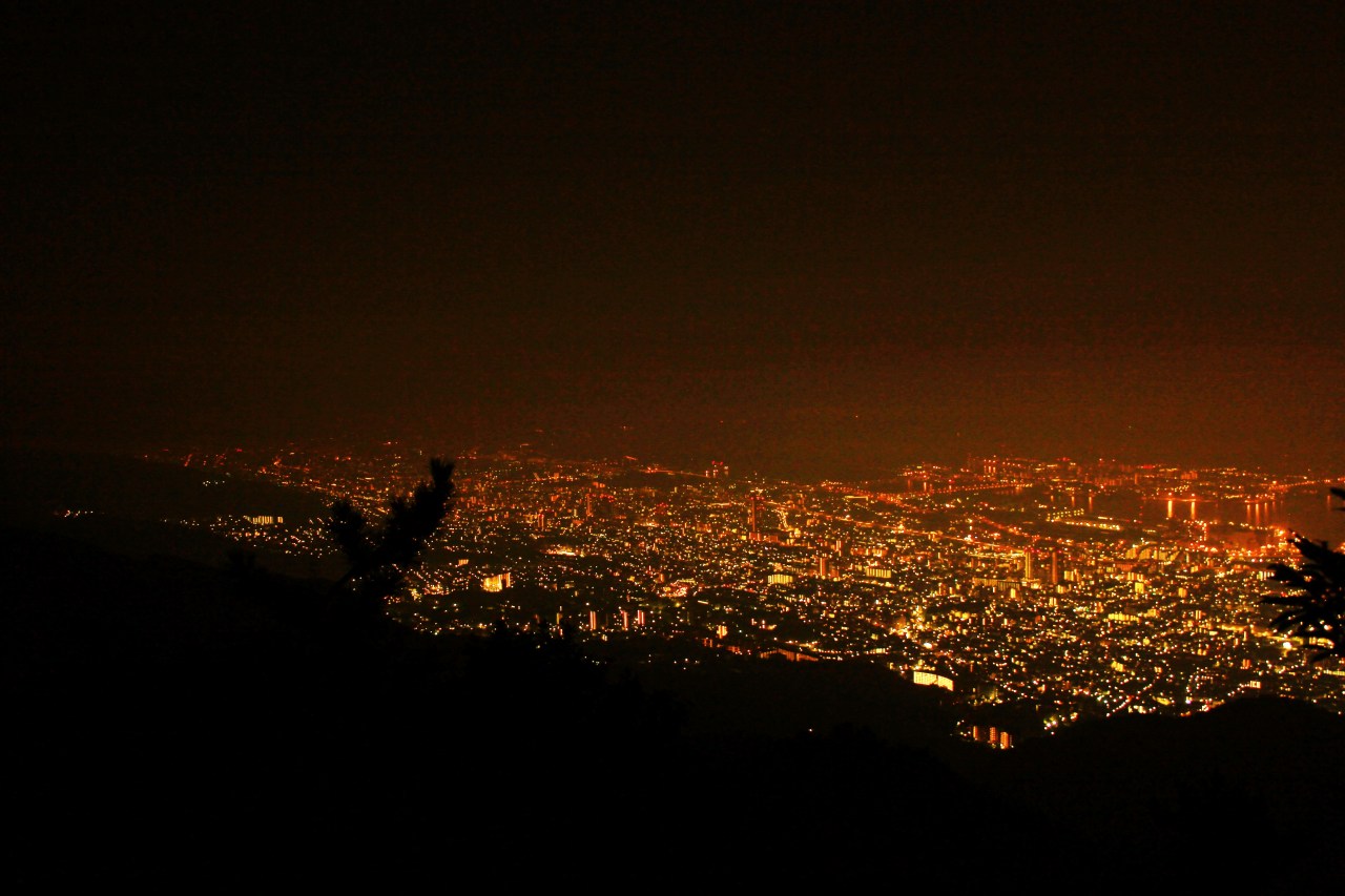 神戸・摩耶山の掬星台からの夜景